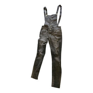 Life In Progress Size 24 Pre-ripped Overalls
